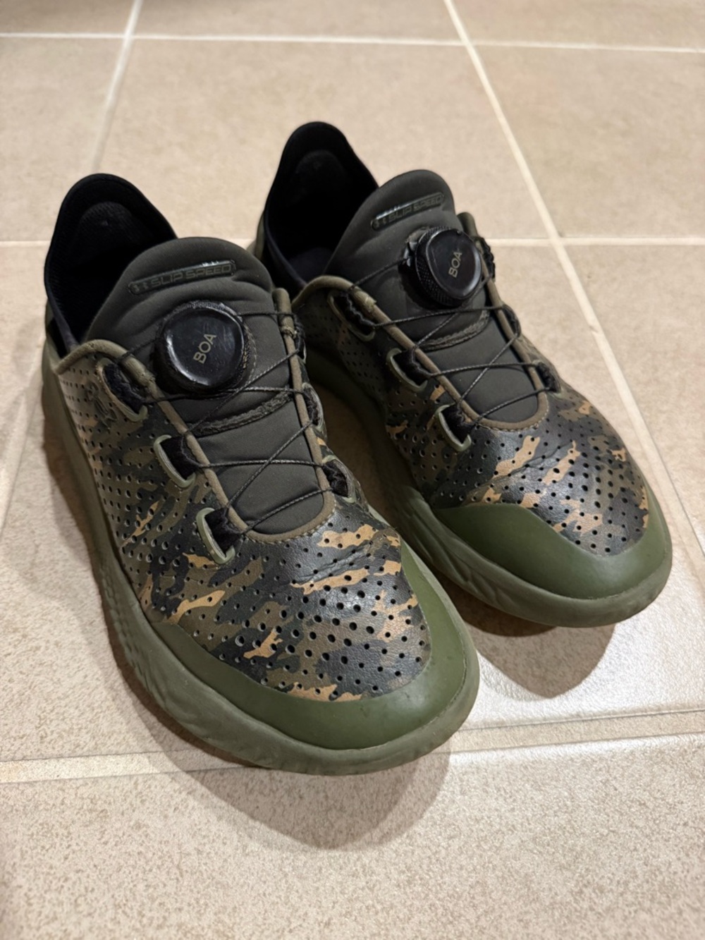 Under Armour Olive Green Camo BOA Sneakers
